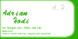adrian hodi business card