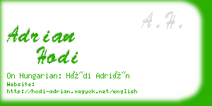 adrian hodi business card